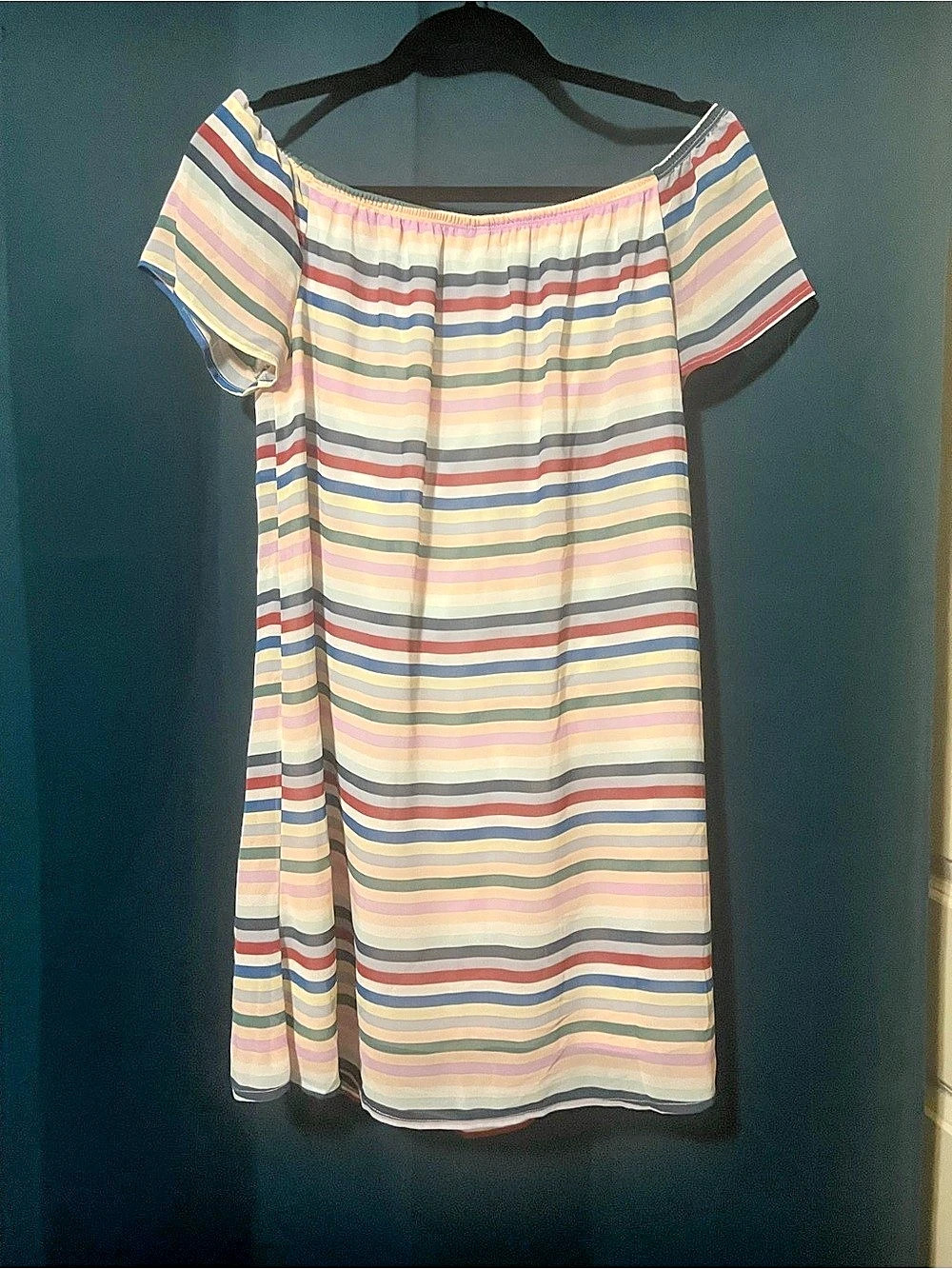 HeartSoul Striped Mini Dress in Pink & Blue Size Medium